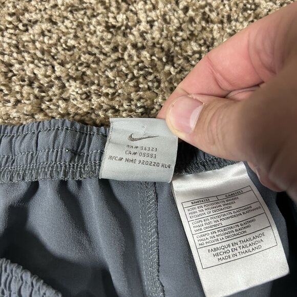 Nike Gray Basketball Shorts Men’s XL Single Swoosh Y2K Sportswear Training - Picture 5 of 12